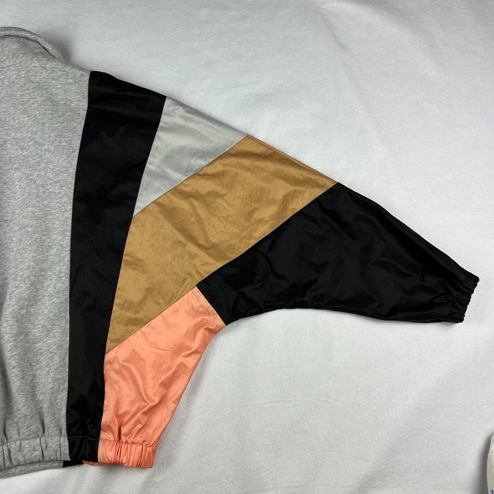 Urban Outfitters Out From Under Grey Jacket with Black/Tan/Peach Sleeves Size M - Picture 7 of 8